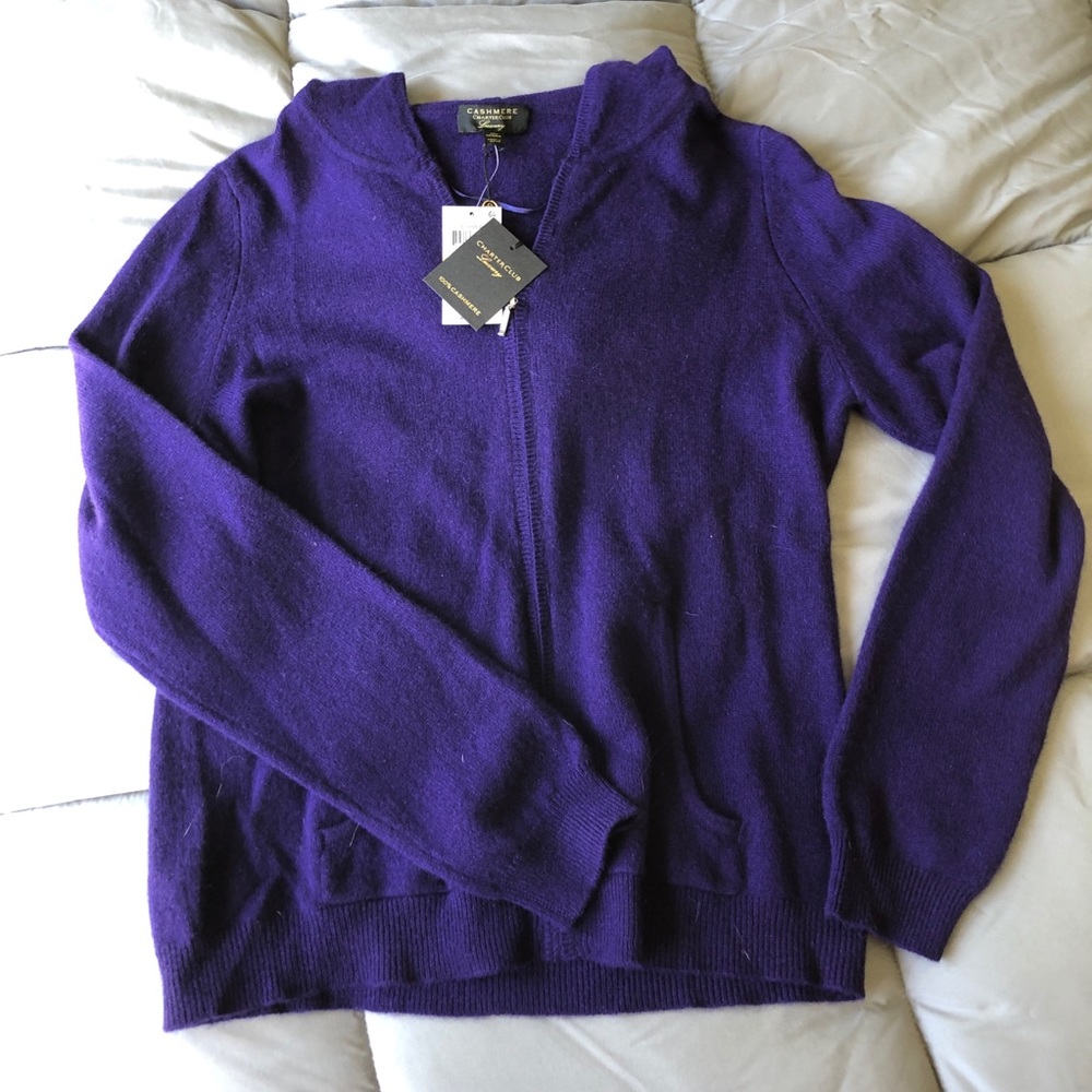 Dark purple Cashmere Hoodie